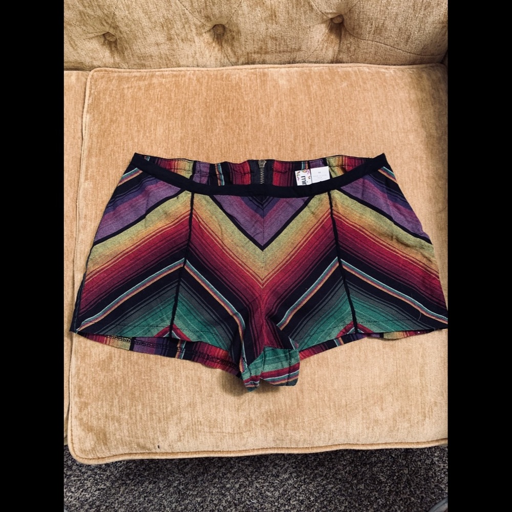 Serape Cotton Shorts